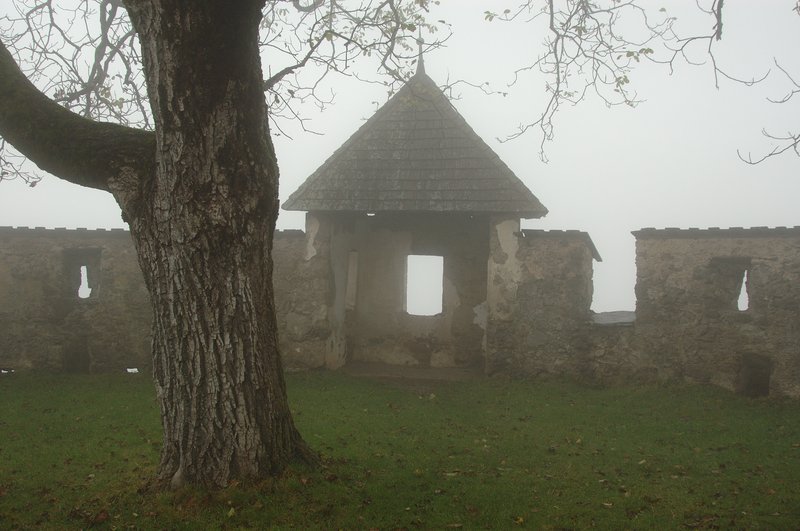 Burg Hochosterwitz城堡<br>濃霧中，更顯現這古堡的神秘。<br/>