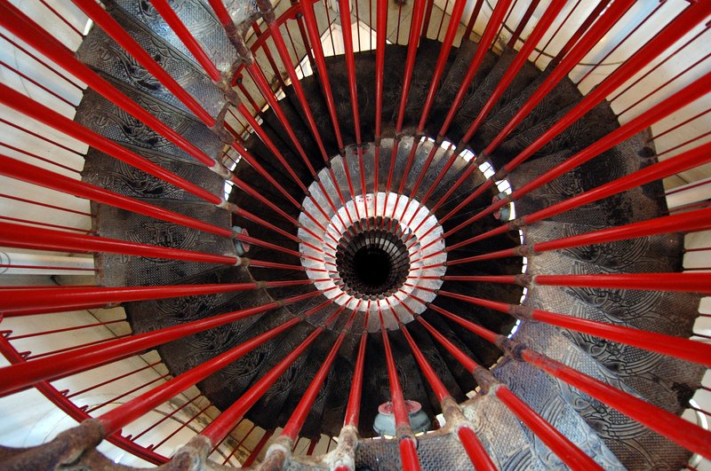 Ljubljana 首都<br>上城堡鐘塔的迴旋梯，很有現代藝術的味道。<br/>