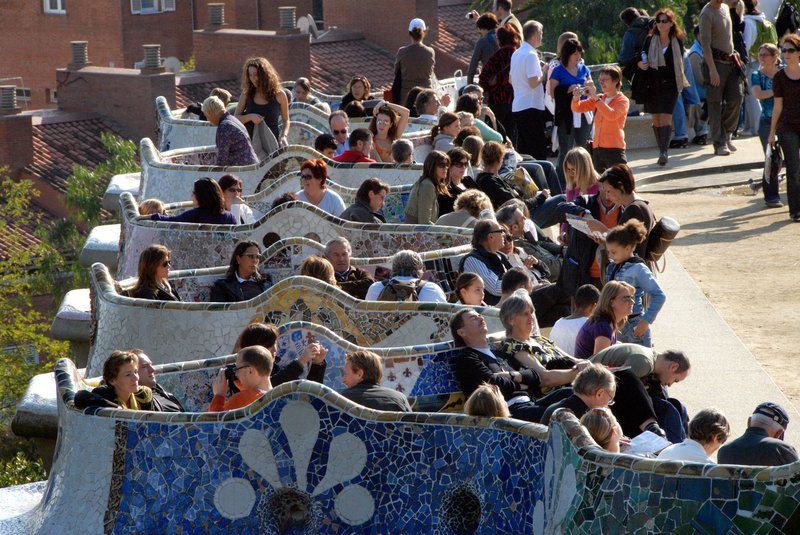 Barcelona 巴塞隆納<br>第二天等天氣放晴，我又再度拜訪漂亮的奎爾公園。<br/>