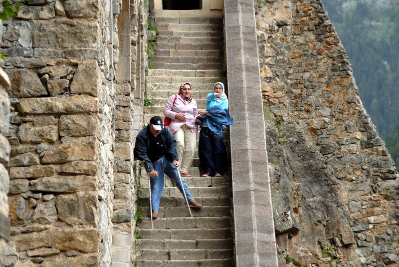 Sumela Monastery 蘇美拉修院<br>通往修道院的階梯望之彌高，攀爬起來辛苦但卻是值得。<br/>