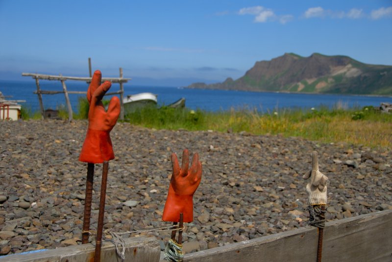 北海道 禮文島<br>漁村風景。<br/>