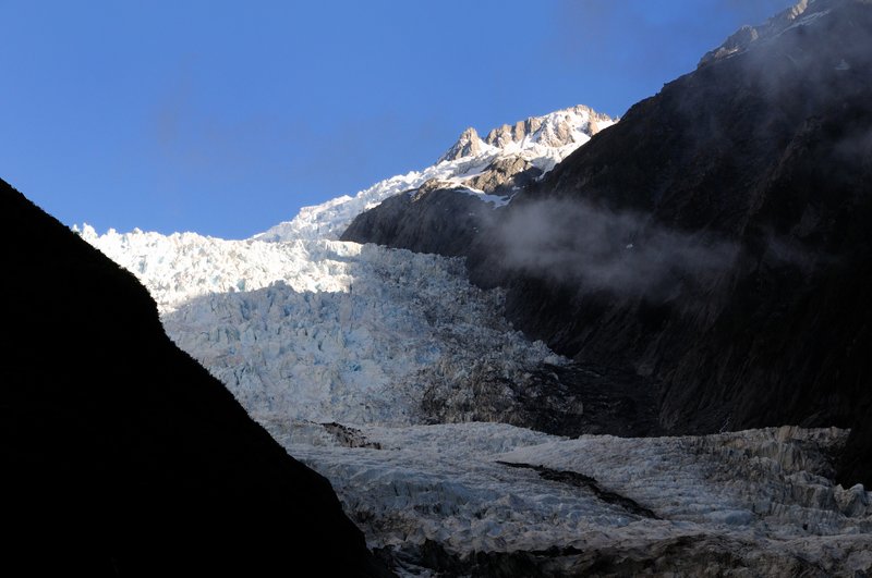 Franz Josef 冰河<br>住在福斯冰河，離Franz Josef 冰河大概30公里，當然也要前往朝聖。<br/>