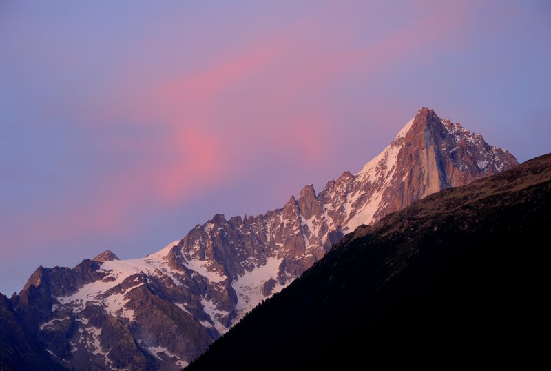 夏摩尼-白朗峰 Chamonix Mont Blanc<br>黃昏裡的白朗峰山區還是很迷人！<br/>