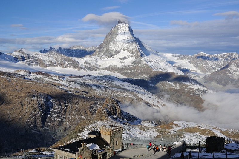 馬特洪峰山區 Matterhorn<br>再美的風景總有要離開的時候，連好朋友山嵐都來送行。<br/>