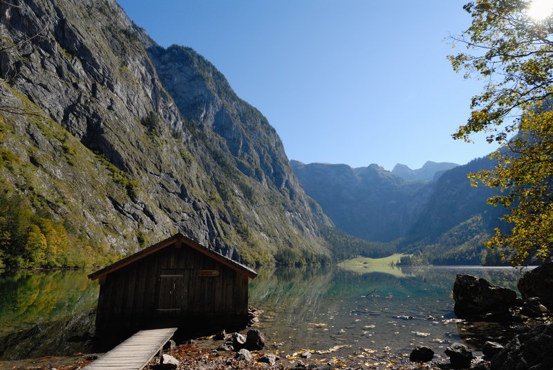 國王湖區 Konigsee<br>這是奧伯湖Obersee的左側，健行路由此開始。<br/>