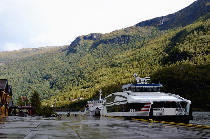 Flam<br>Aurlandsfjord峽灣的最盡頭就是Flam，也是高山鐵路的終點，夏天裡人山人海。<br/>