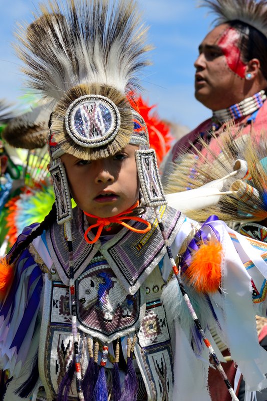 Browning北美印地安節慶<br>不管是小孩還是大人，大家都很賣力的演出。<br/>