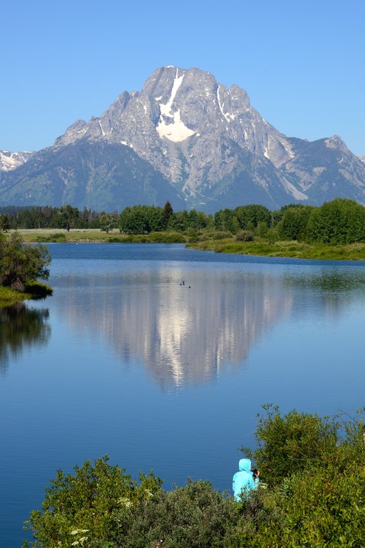 大提頓公園<br>Oxbow Bend Turnout是大提頓公園的芭樂景點，我們在此等過夕陽日出。<br/>