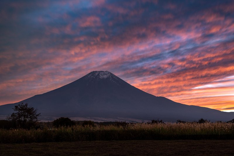 忍野村看富士山