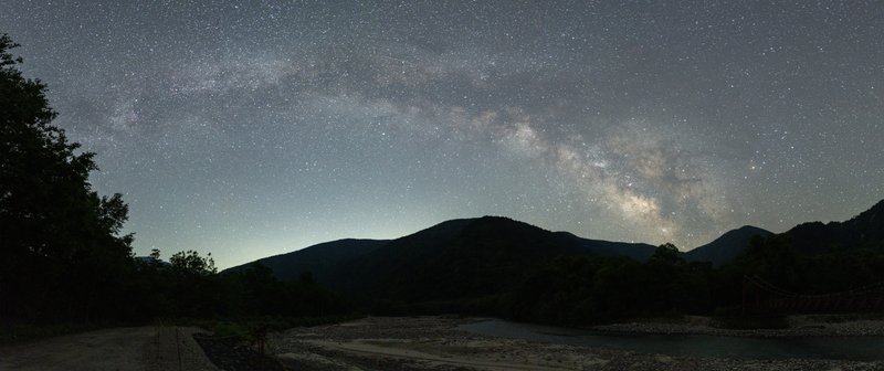 上高地明神池銀河